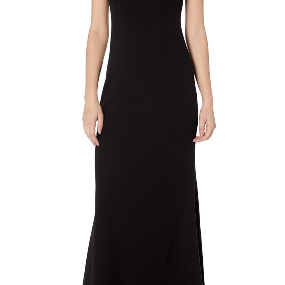 Calvin Klein Halter Neck Crepe Gown